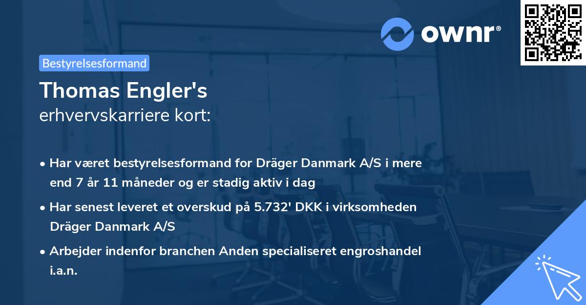 Thomas Engler's erhvervskarriere kort