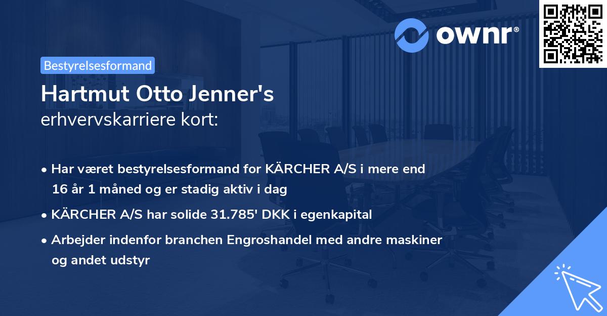 Hartmut Otto Jenner's erhvervskarriere kort