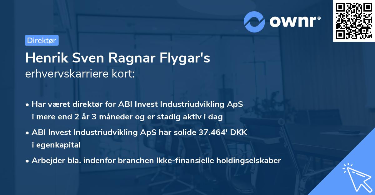 Henrik Sven Ragnar Flygar's erhvervskarriere kort