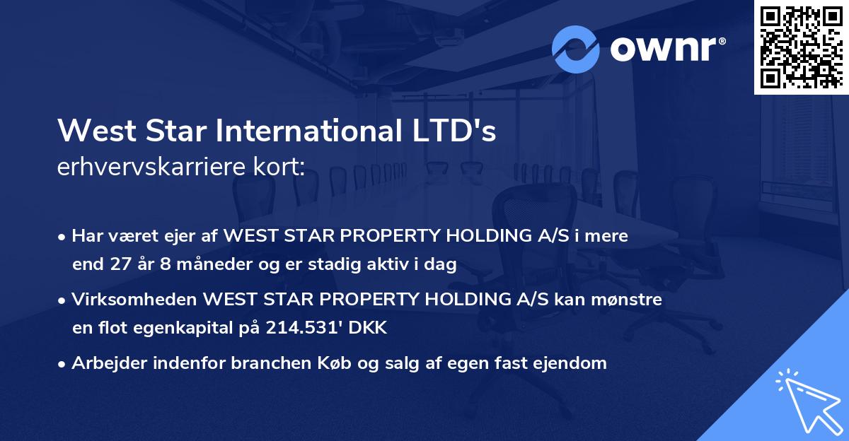 West Star International LTD's erhvervskarriere kort