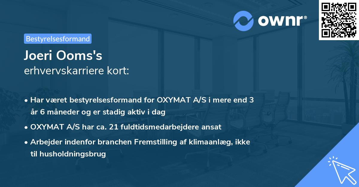 Joeri Ooms's erhvervskarriere kort