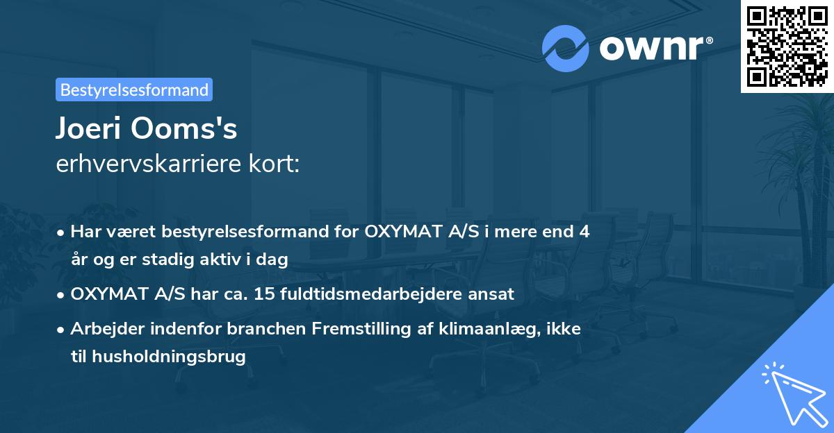 Joeri Ooms's erhvervskarriere kort