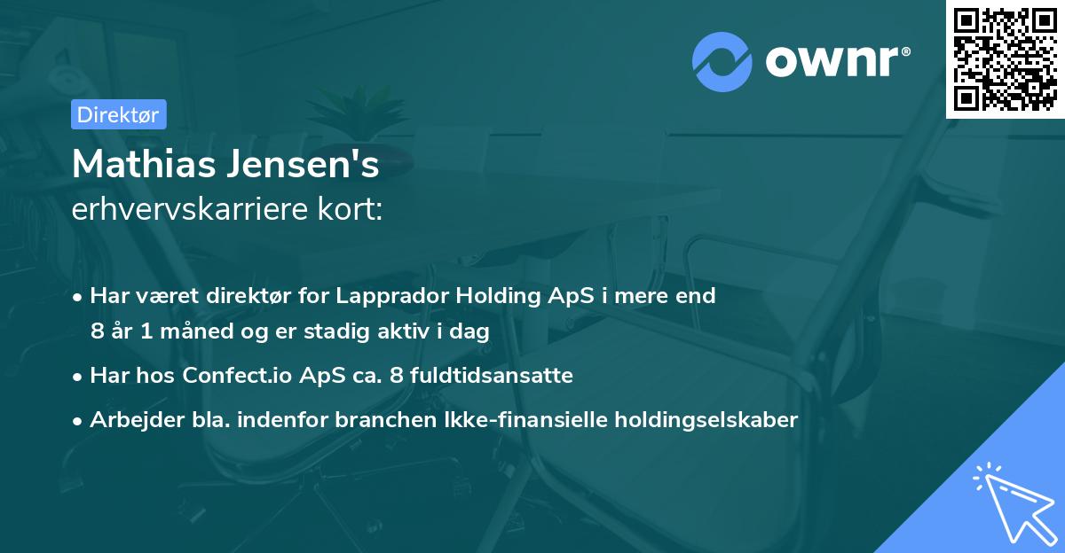 Mathias Jensen's erhvervskarriere kort