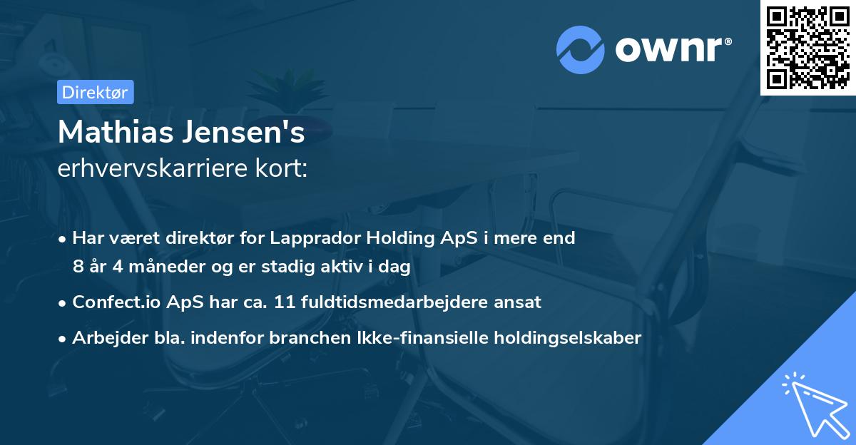 Mathias Jensen's erhvervskarriere kort
