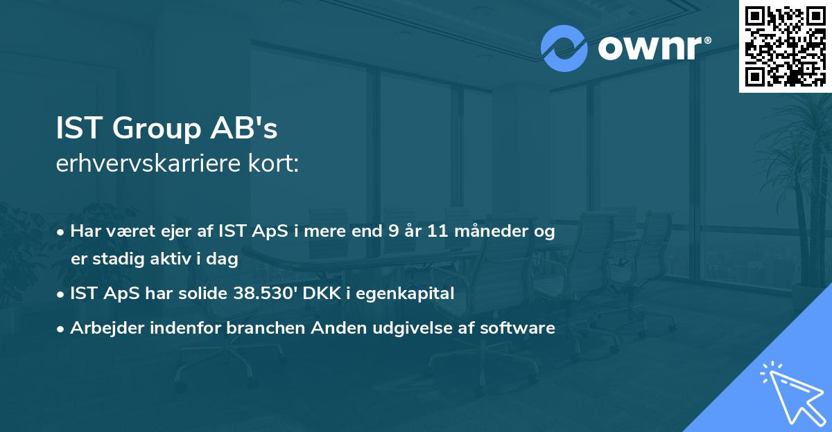 IST Group AB's erhvervskarriere kort