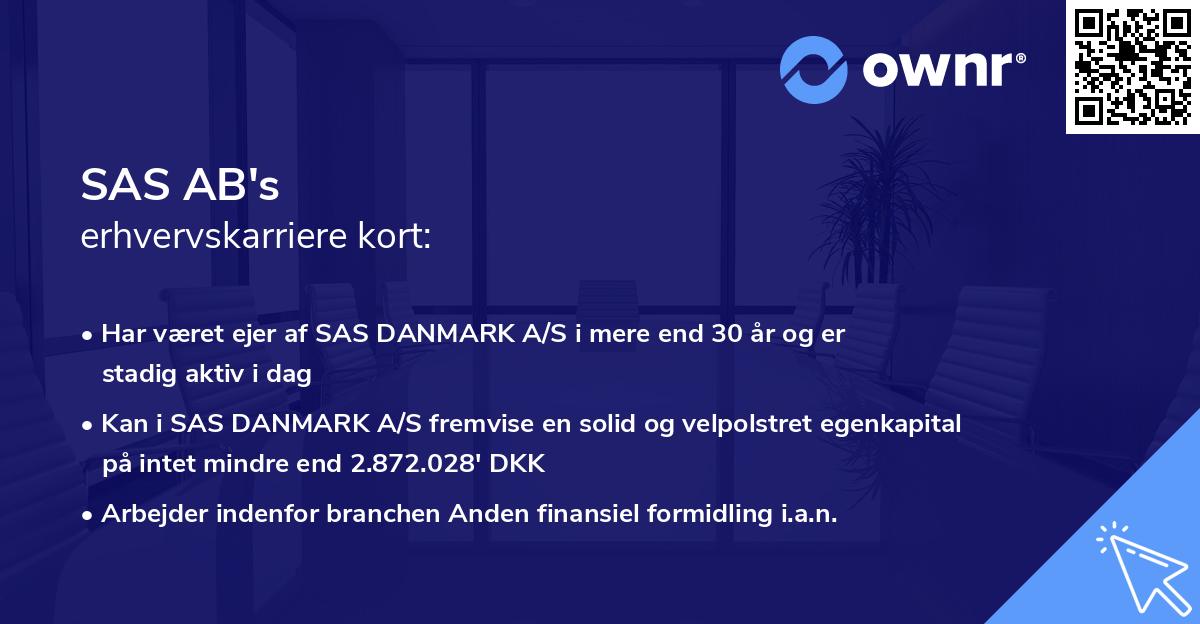 SAS AB's erhvervskarriere kort