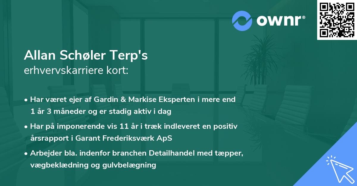 Allan Schøler Terp's erhvervskarriere kort