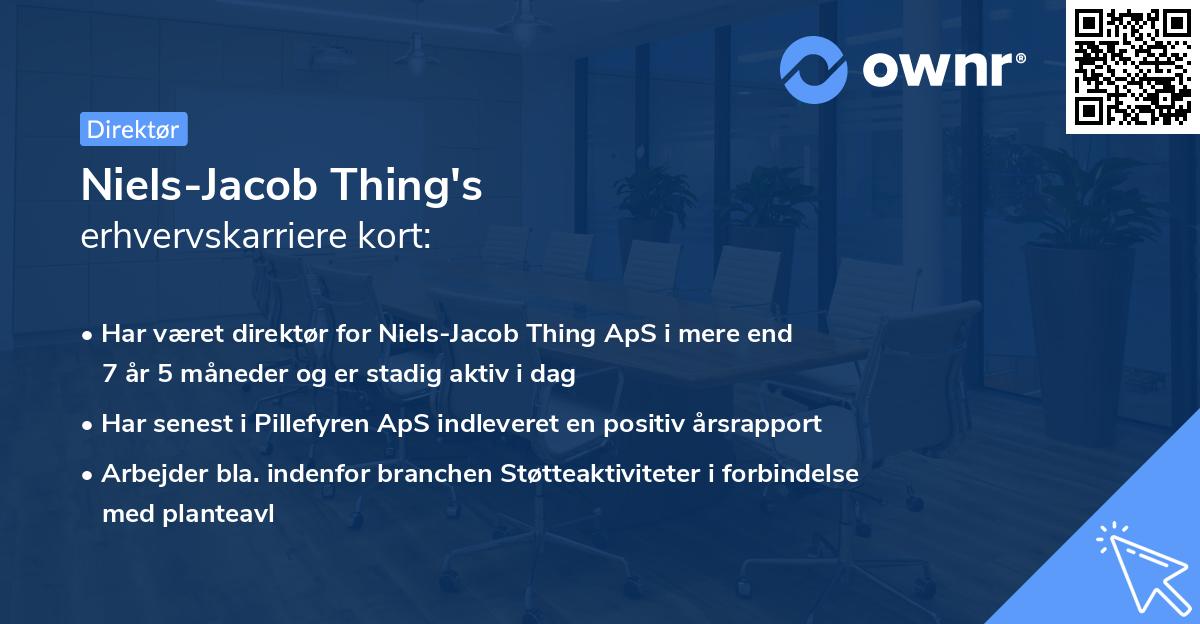 Niels-Jacob Thing's erhvervskarriere kort