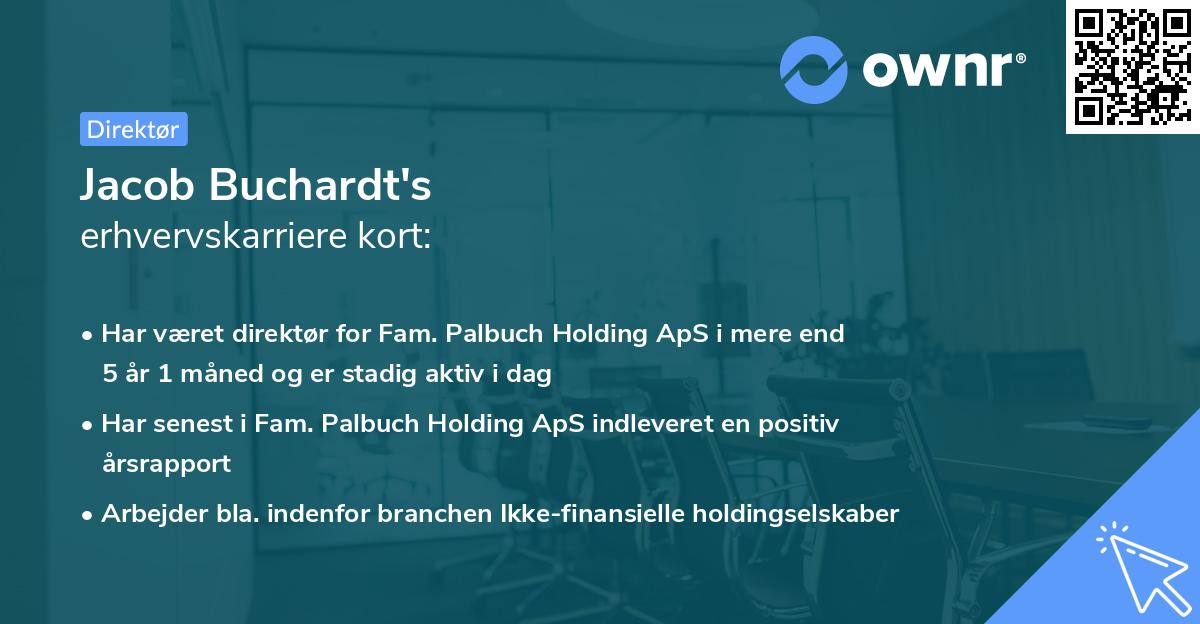 Jacob Buchardt's erhvervskarriere kort
