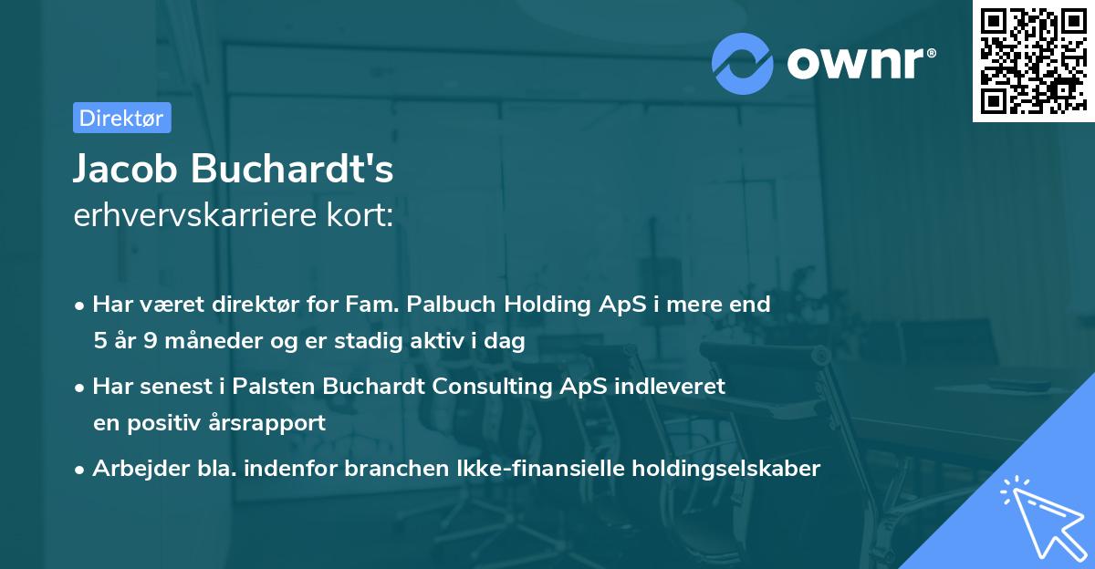 Jacob Buchardt's erhvervskarriere kort