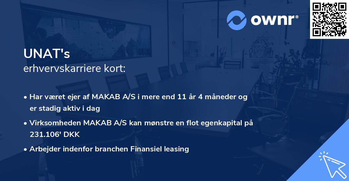 UNAT's erhvervskarriere kort