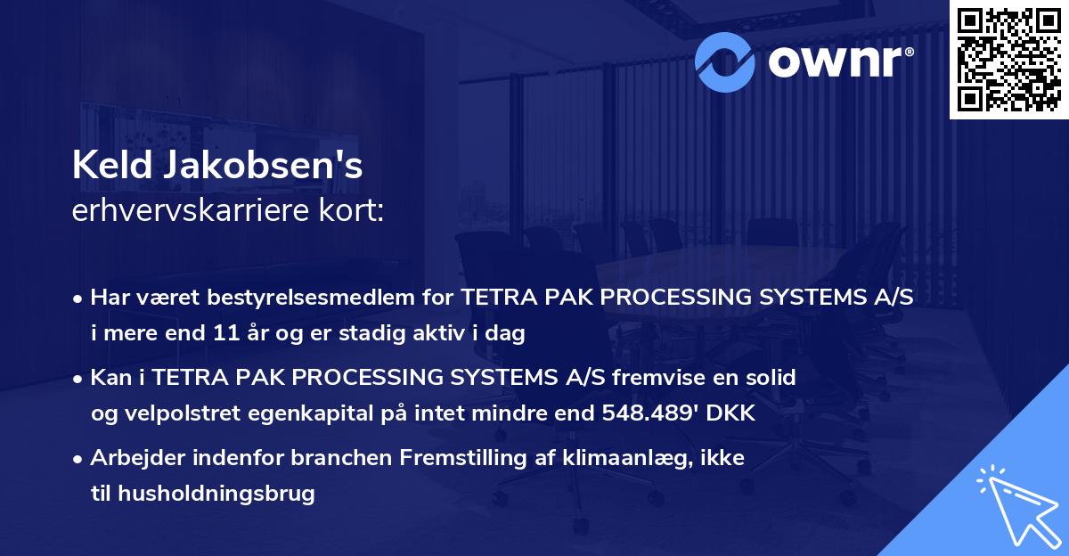 Keld Jakobsen's erhvervskarriere kort