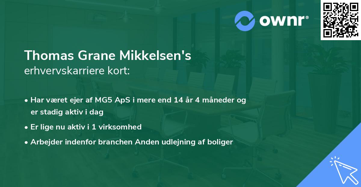 Thomas Grane Mikkelsen's erhvervskarriere kort
