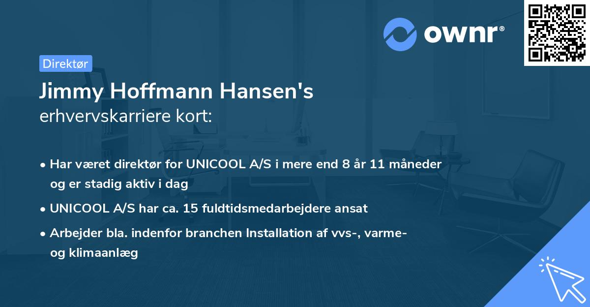 Jimmy Hoffmann Hansen's erhvervskarriere kort