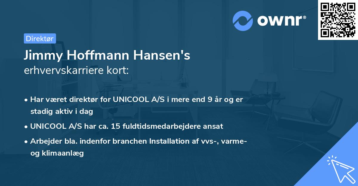 Jimmy Hoffmann Hansen's erhvervskarriere kort