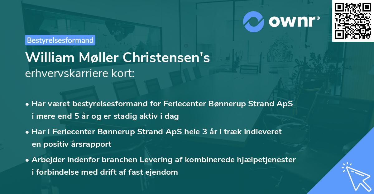William Møller Christensen's erhvervskarriere kort
