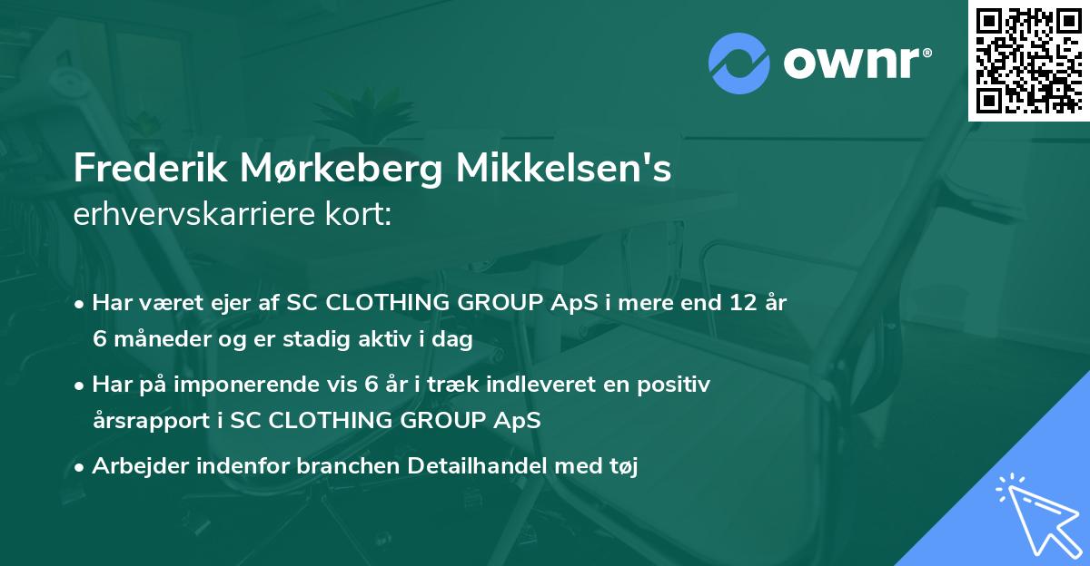 Frederik Mørkeberg Mikkelsen's erhvervskarriere kort