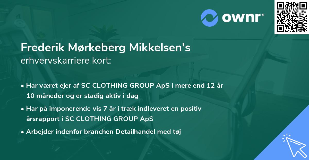 Frederik Mørkeberg Mikkelsen's erhvervskarriere kort