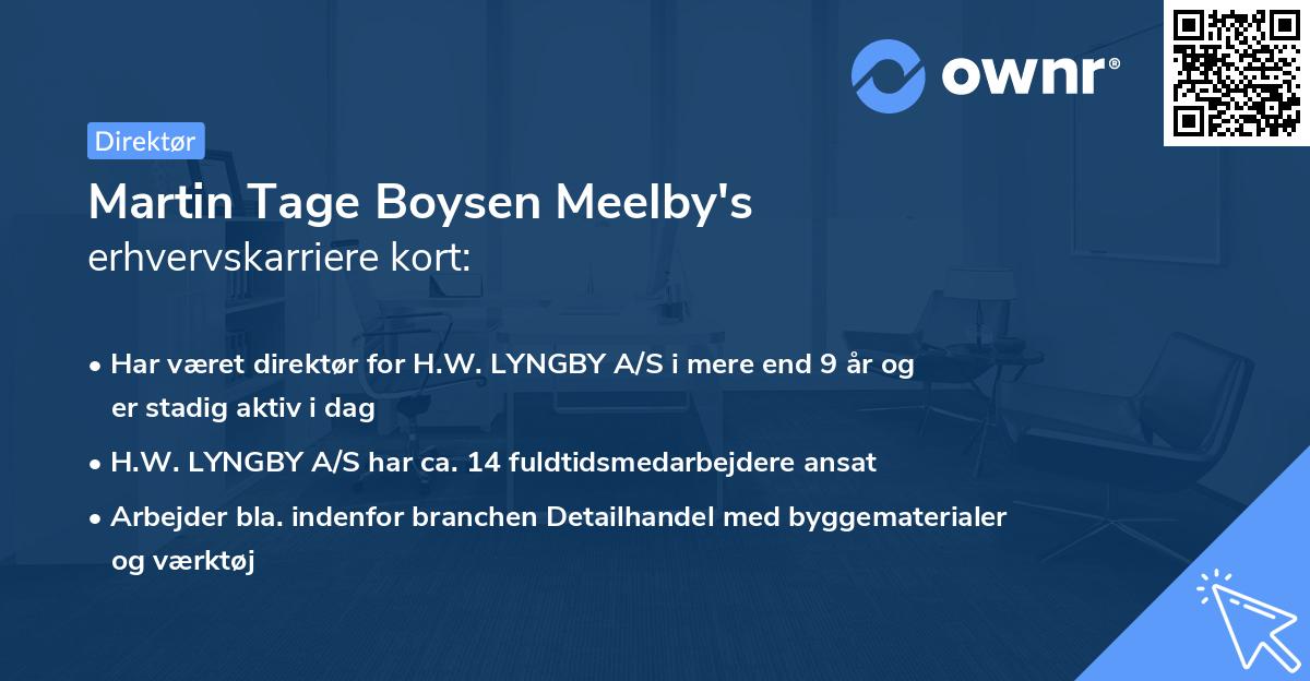 Martin Tage Boysen Meelby's erhvervskarriere kort