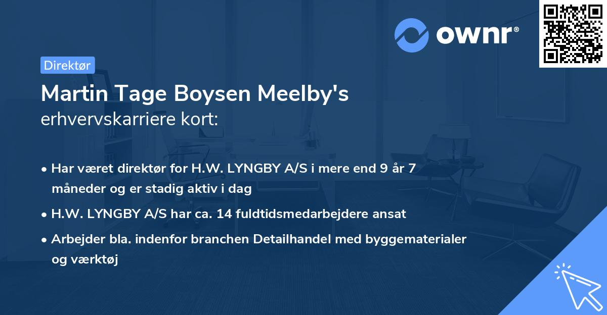 Martin Tage Boysen Meelby's erhvervskarriere kort