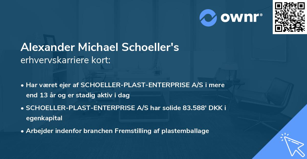 Alexander Michael Schoeller's erhvervskarriere kort