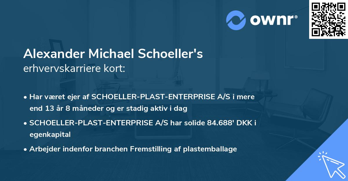 Alexander Michael Schoeller's erhvervskarriere kort