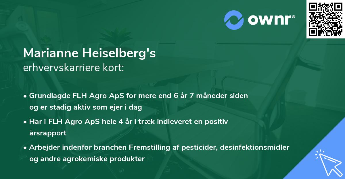 Marianne Heiselberg's erhvervskarriere kort
