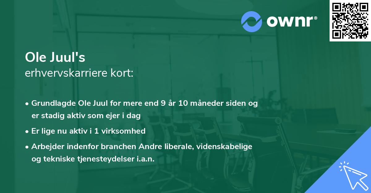 Ole Juul's erhvervskarriere kort