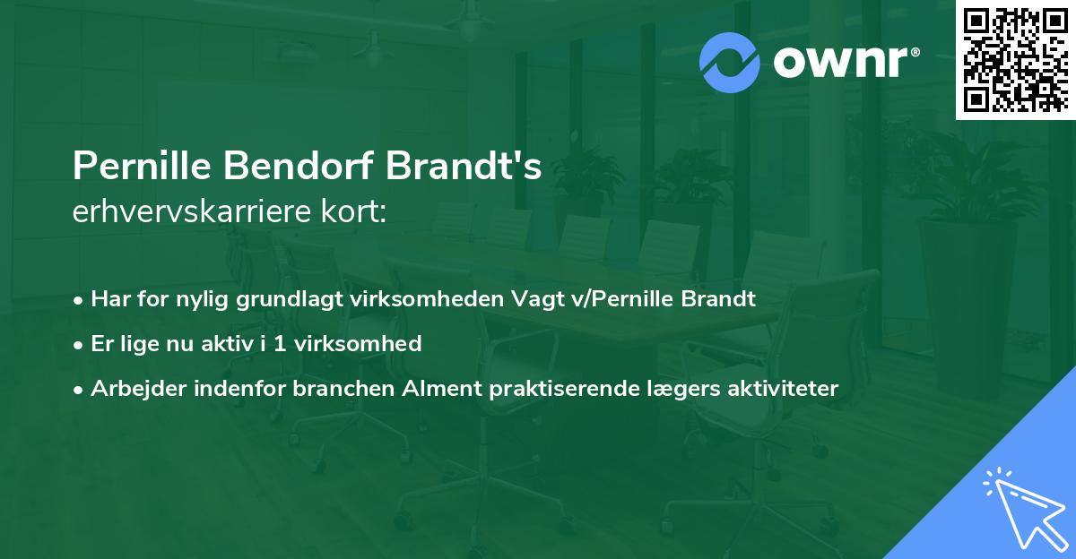 Pernille Bendorf Brandt's erhvervskarriere kort