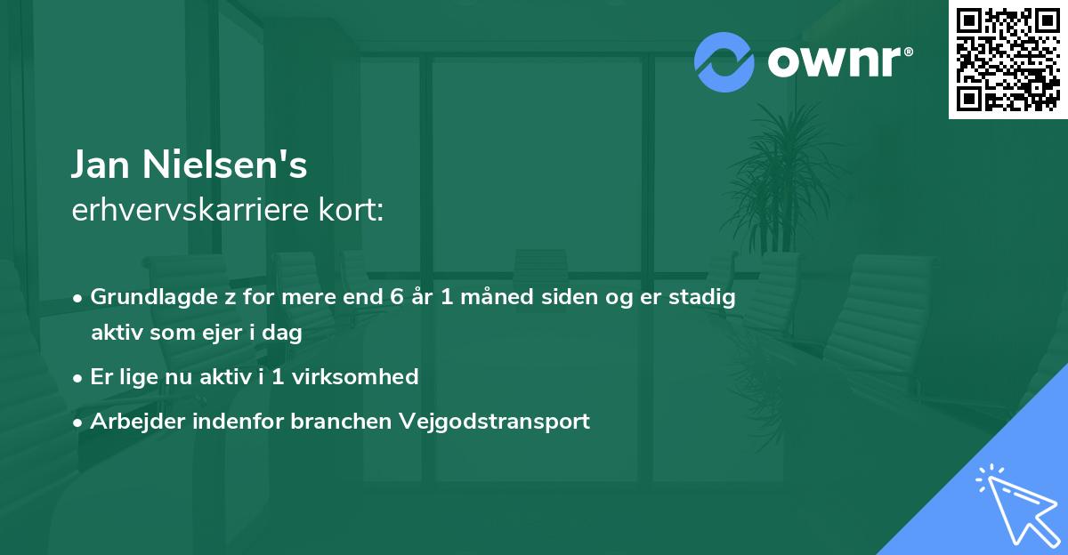 Jan Nielsen's erhvervskarriere kort