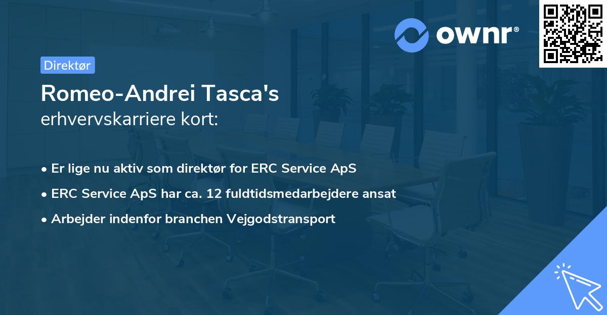 Romeo-Andrei Tasca's erhvervskarriere kort