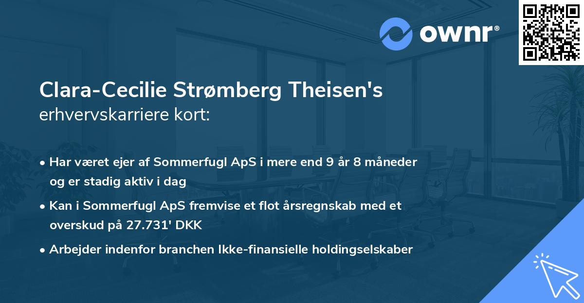 Clara-Cecilie Strømberg Theisen's erhvervskarriere kort