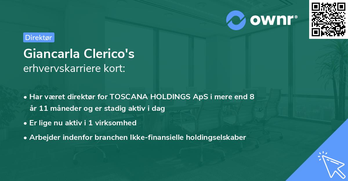 Giancarla Clerico's erhvervskarriere kort