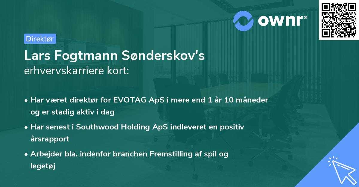 Lars Fogtmann Sønderskov's erhvervskarriere kort