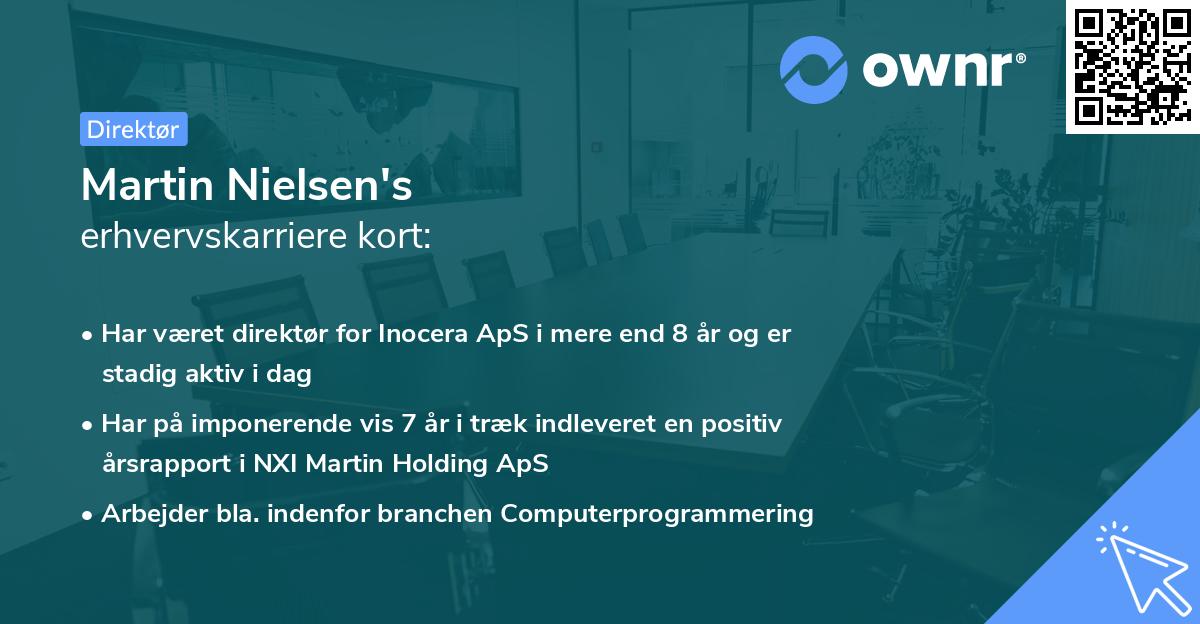 Martin Nielsen's erhvervskarriere kort