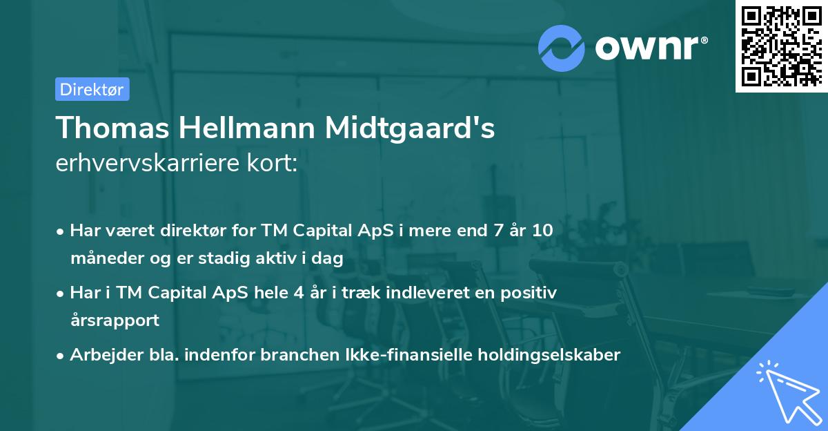 Thomas Hellmann Midtgaard's erhvervskarriere kort