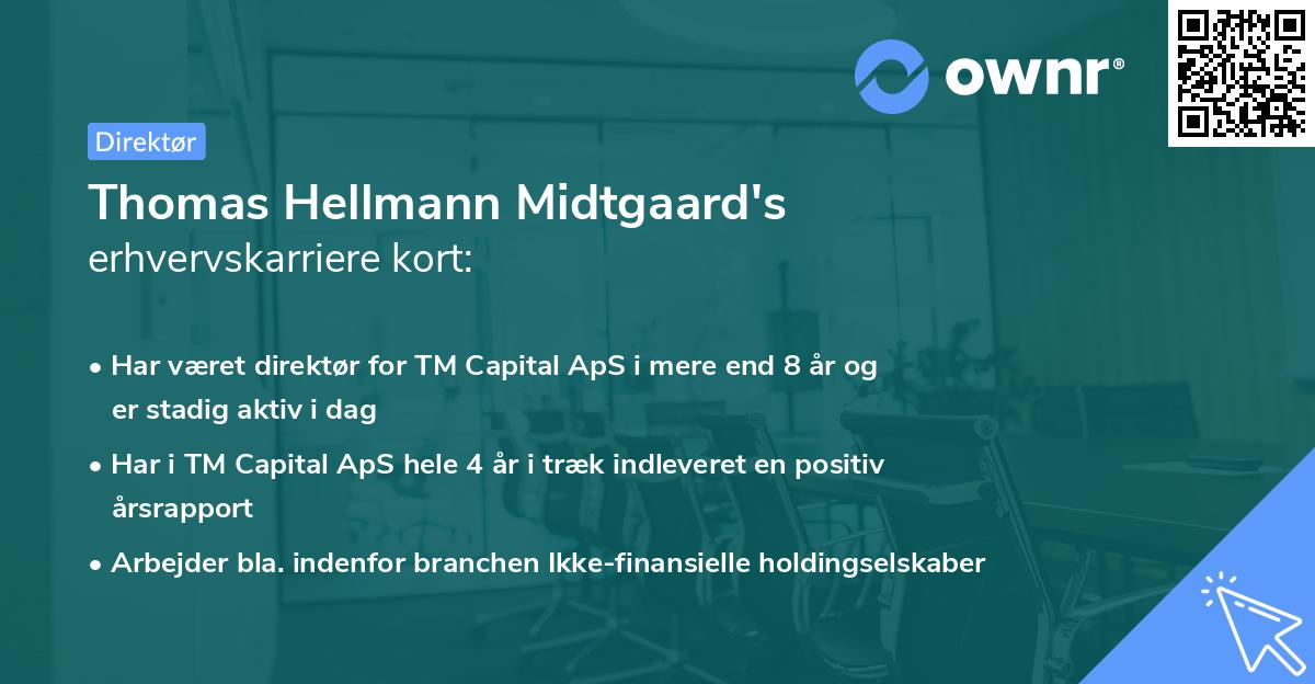 Thomas Hellmann Midtgaard's erhvervskarriere kort