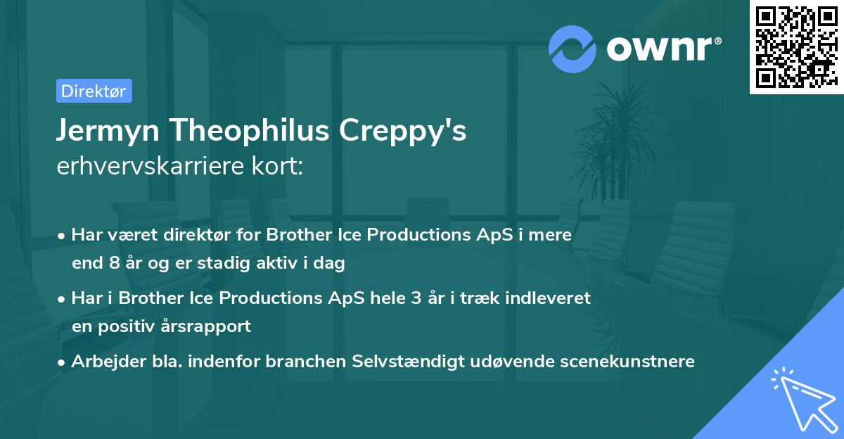 Jermyn Theophilus Creppy's erhvervskarriere kort