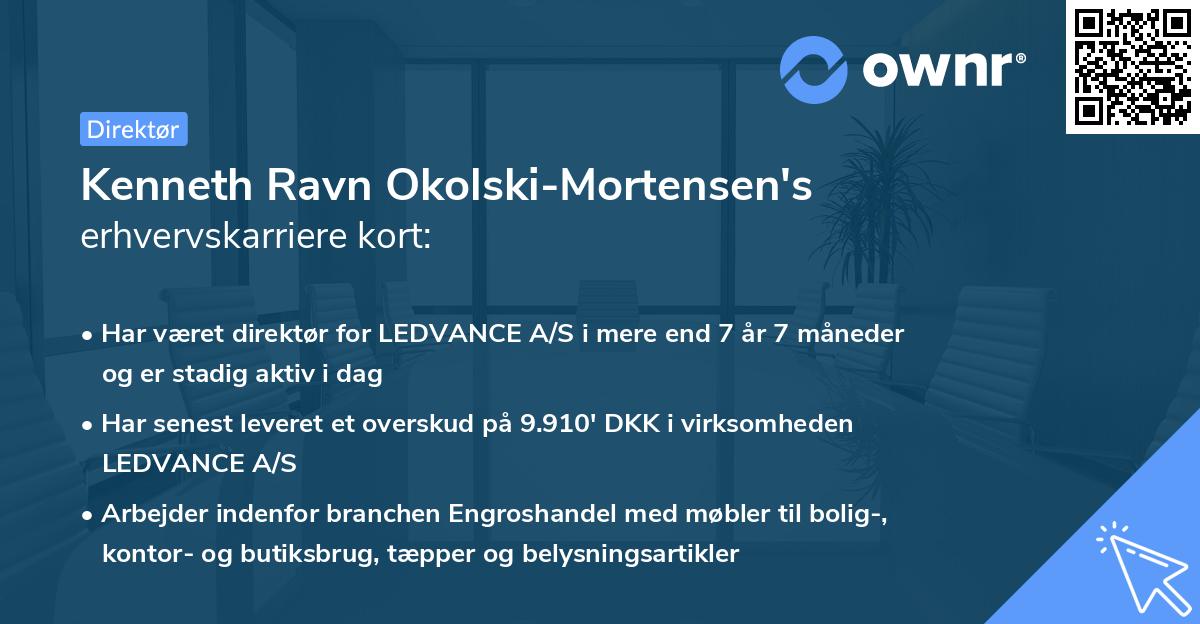 Kenneth Ravn Okolski-Mortensen's erhvervskarriere kort