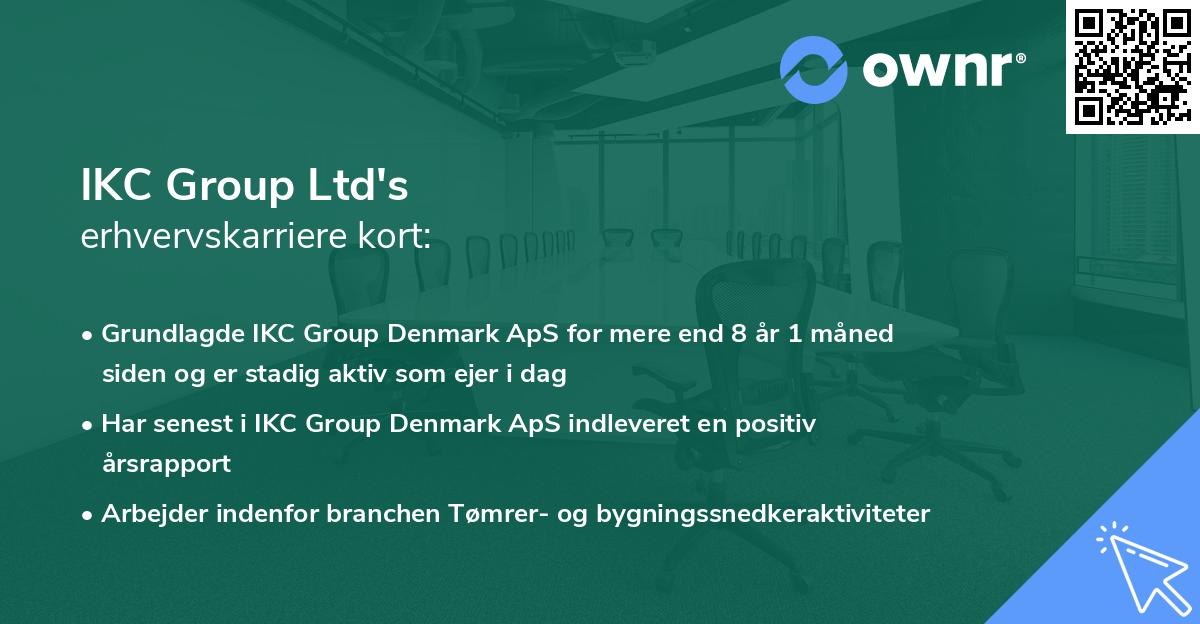 IKC Group Ltd's erhvervskarriere kort