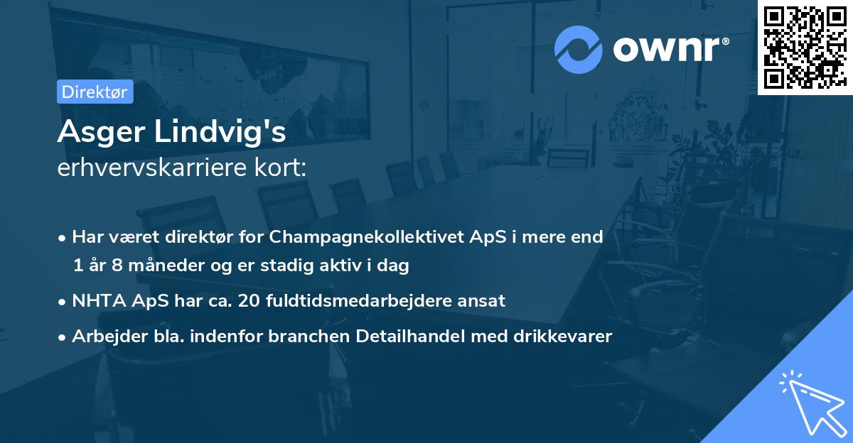 Asger Lindvig's erhvervskarriere kort