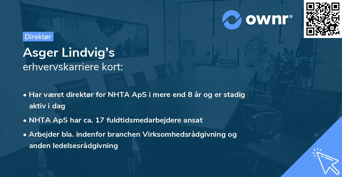 Asger Lindvig's erhvervskarriere kort