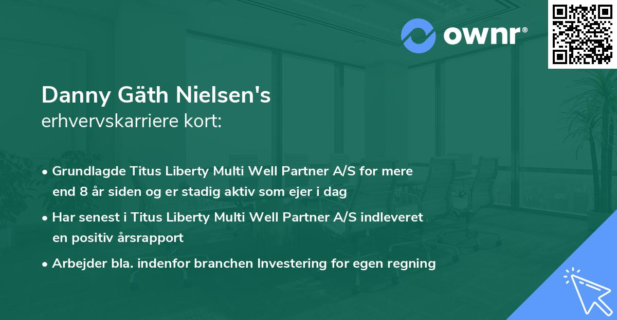 Danny Gäth Nielsen's erhvervskarriere kort