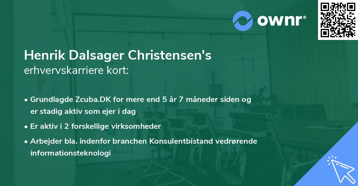 Henrik Dalsager Christensen's erhvervskarriere kort