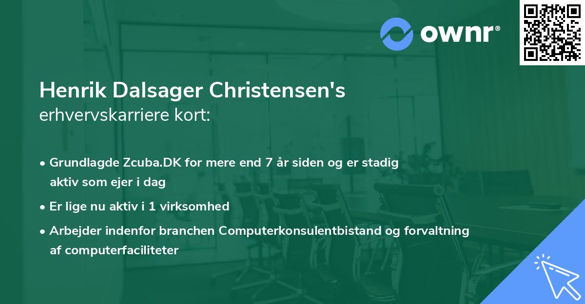 Henrik Dalsager Christensen's erhvervskarriere kort
