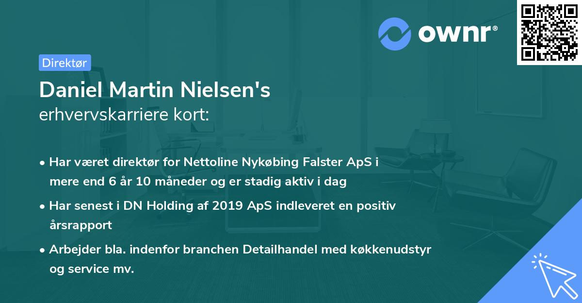 Daniel Martin Nielsen's erhvervskarriere kort