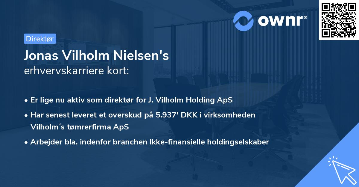 Jonas Vilholm Nielsen's erhvervskarriere kort