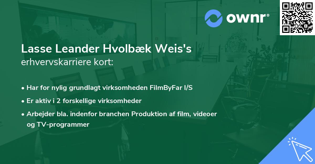 Lasse Leander Hvolbæk Weis's erhvervskarriere kort