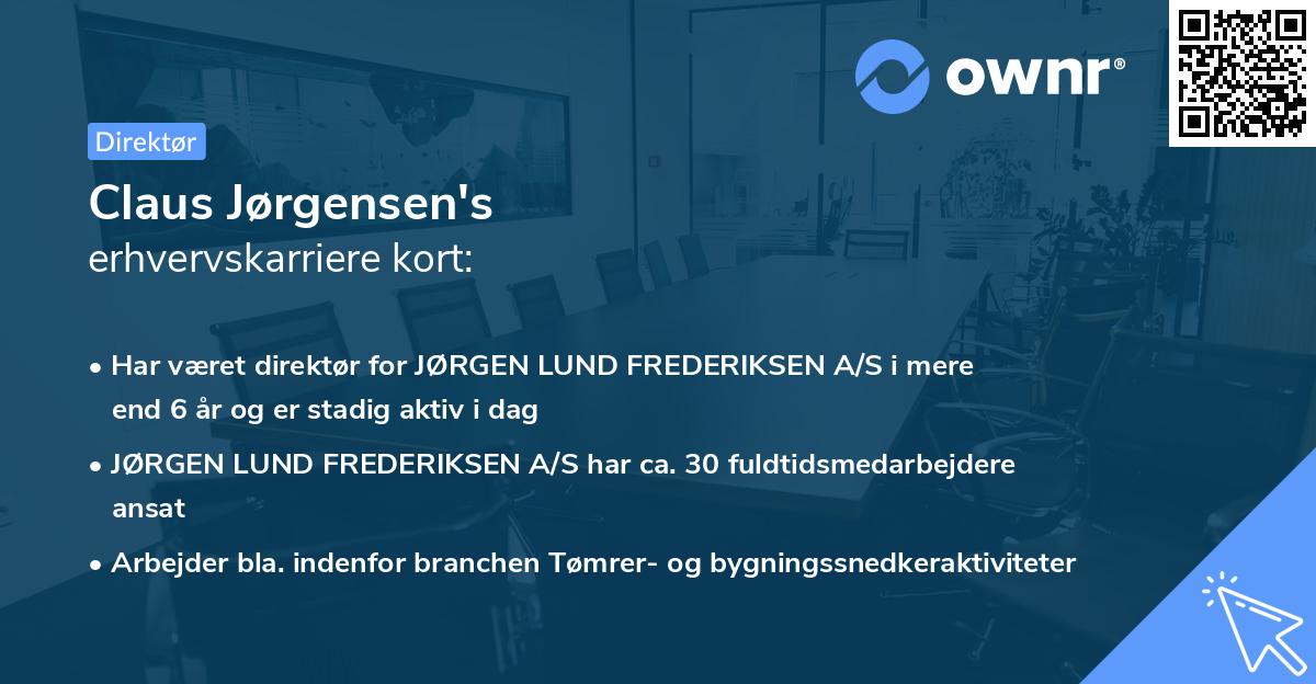 Claus Jørgensen's erhvervskarriere kort
