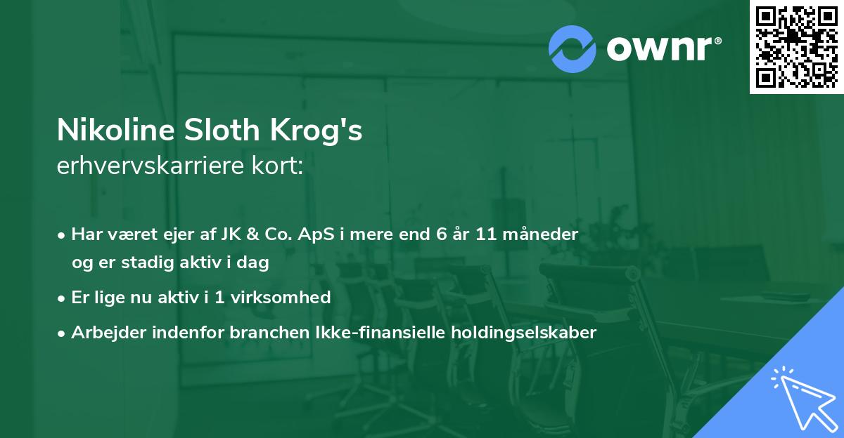 Nikoline Sloth Krog's erhvervskarriere kort